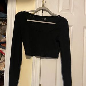 Black cropped shein top